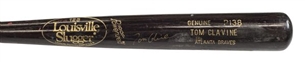 1995-96 Tom Glavine Game Used & Signed Louisville Slugger P138 Model Bat (PSA/DNA GU 9)